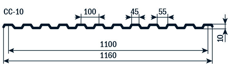 Схема профлиста С10