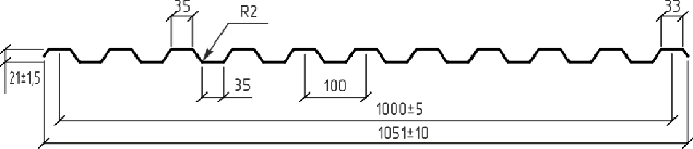 Чертеж профлист С21